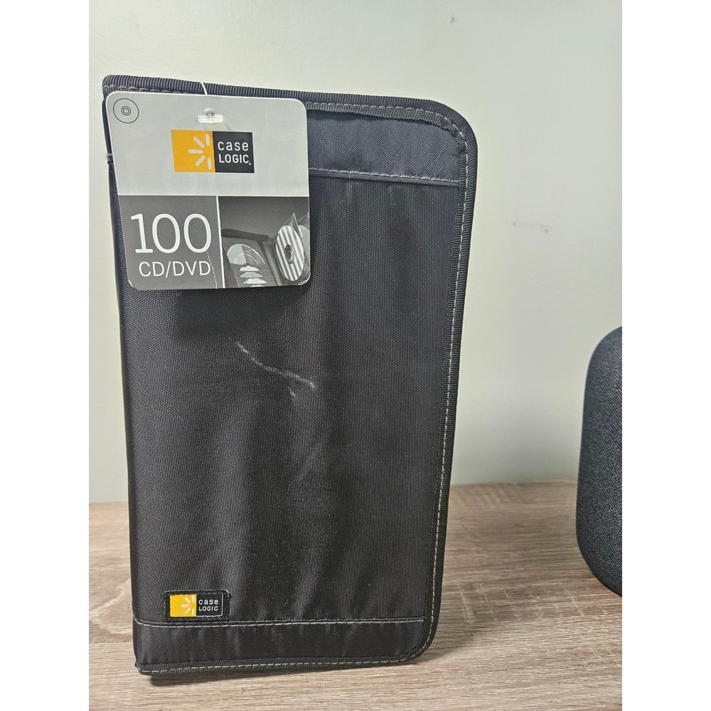 Case Logic 100 Capacity CD DVD Media Wallet Storage Case Black Nylon Zippered